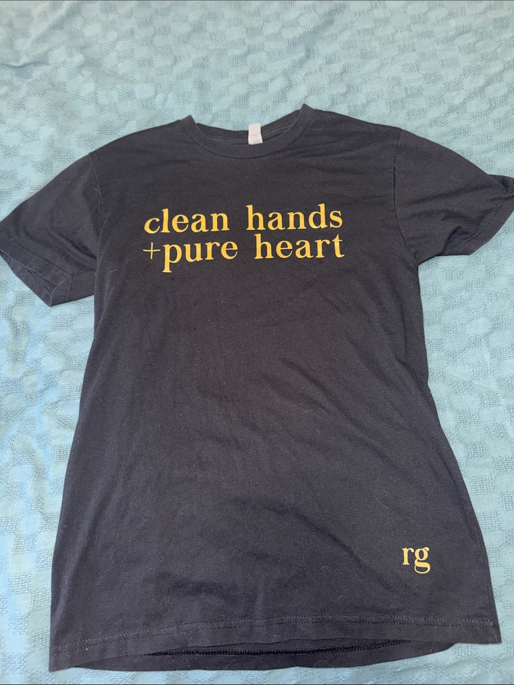 Kids Graphic Tee - Black with Gold Text